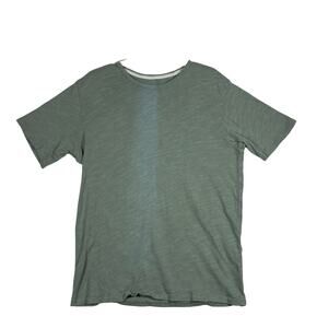 Rag & Bone Slub Jersey Tee Mens Medium Green Cotton Distressed